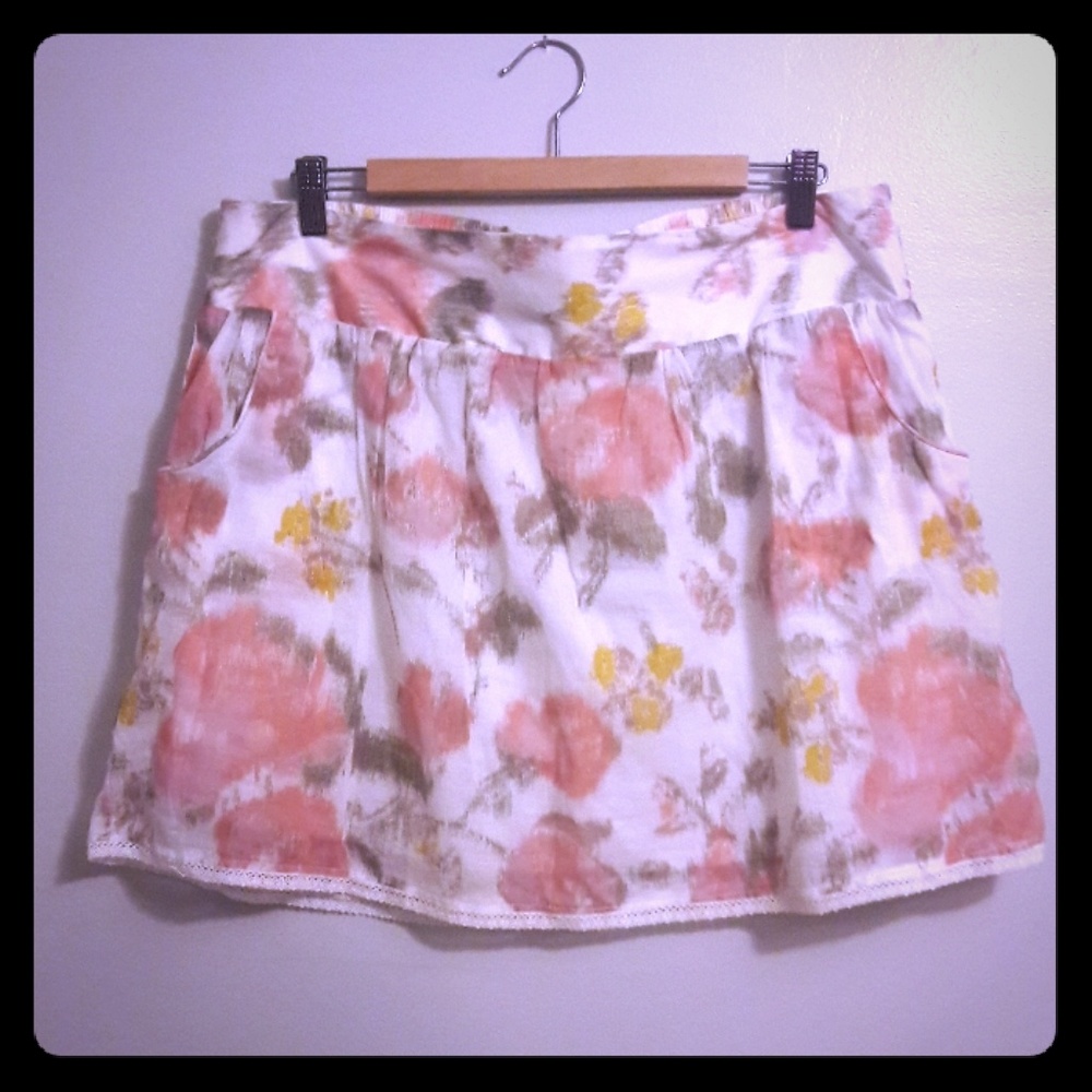 Floral Mini Circle Skirt in XL